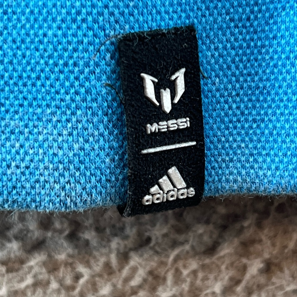 Adidas Lionel Messi Blue Zne Zip Up Hoodie Men’s Size Small View 5